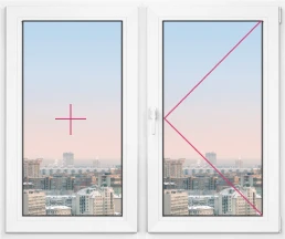 Двухстворчатое окно Rehau Intellio 80 1500x1500 - фото - 1