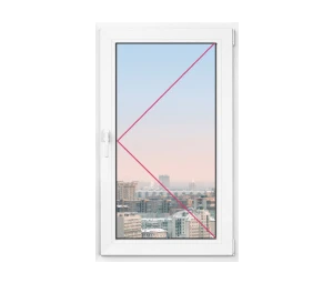 Одностворчатое окно Rehau Grazio 600x1200 - фото - 1